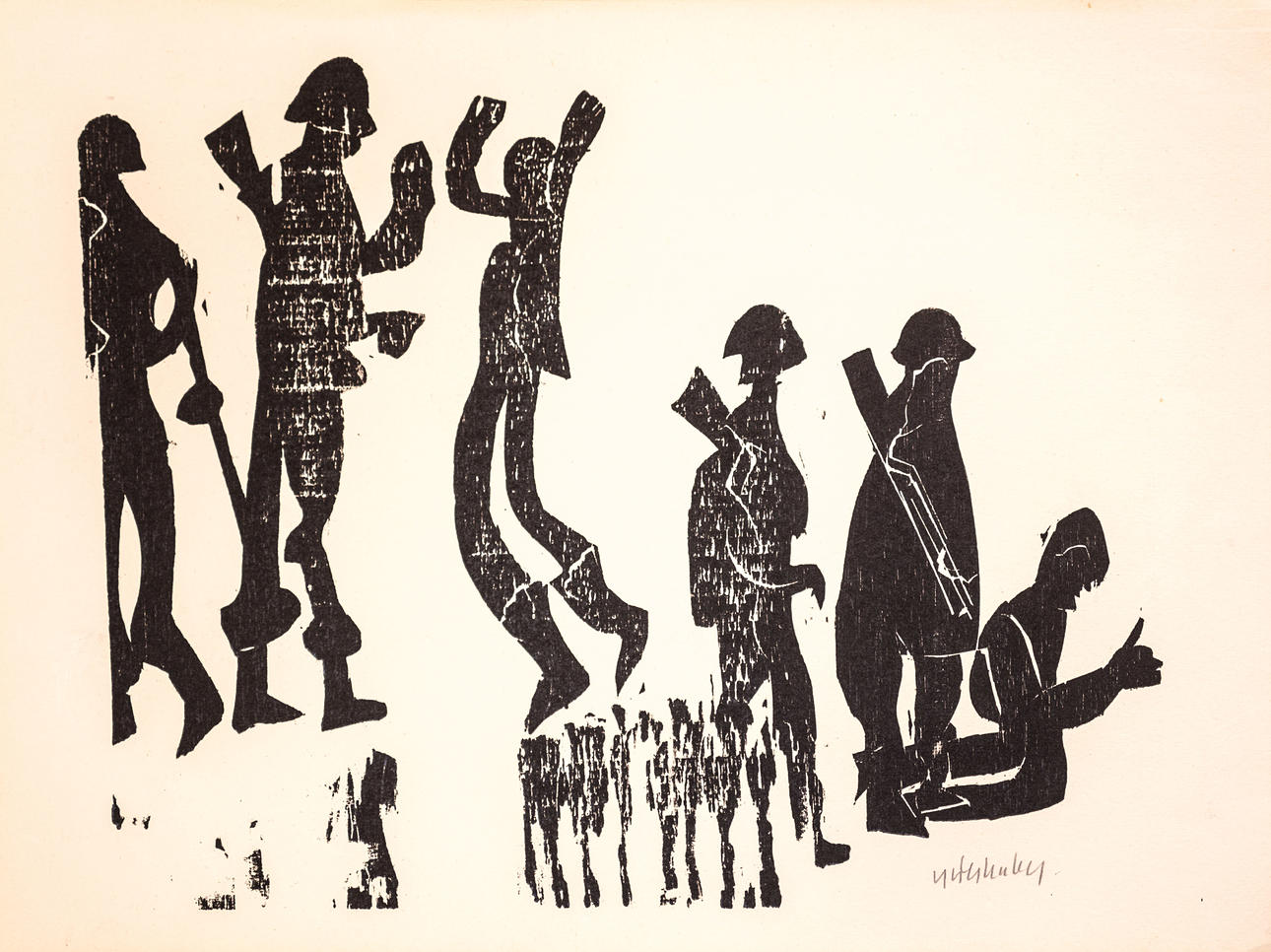 HAP GRIESHABER. Holzschnitt, signiert.