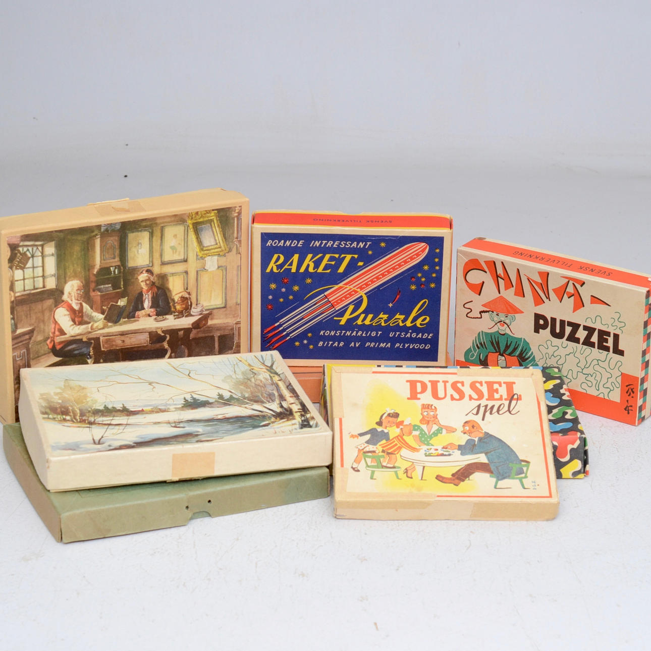 PUSSEL, 8 st, 1950/60- tal.