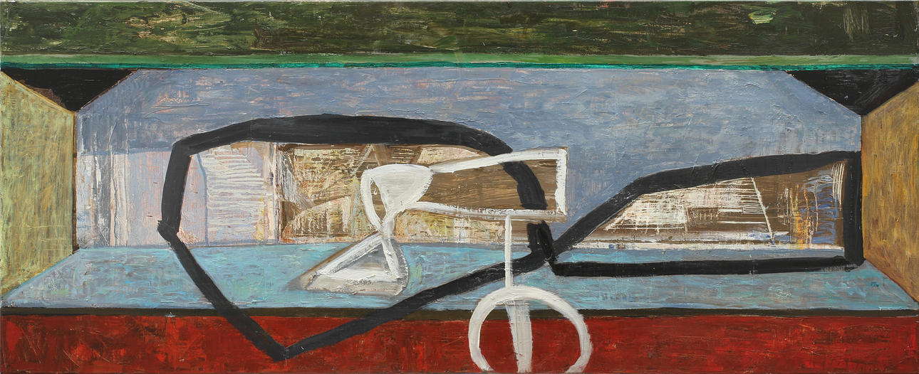 ARVID PETTERSEN (F. 1943). Komposition. Olja på duk.