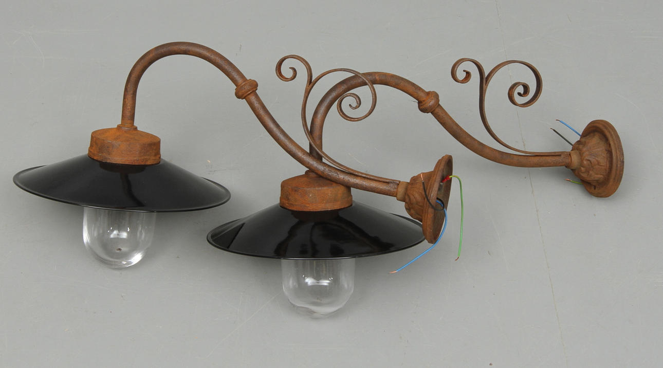 UTOMHUSARMATURER, 1 par, smide.