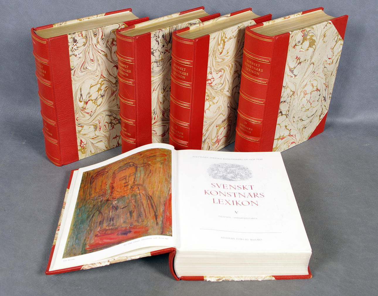 SVENSKT KONSTNÄRSLEXIKON, 5 band.
