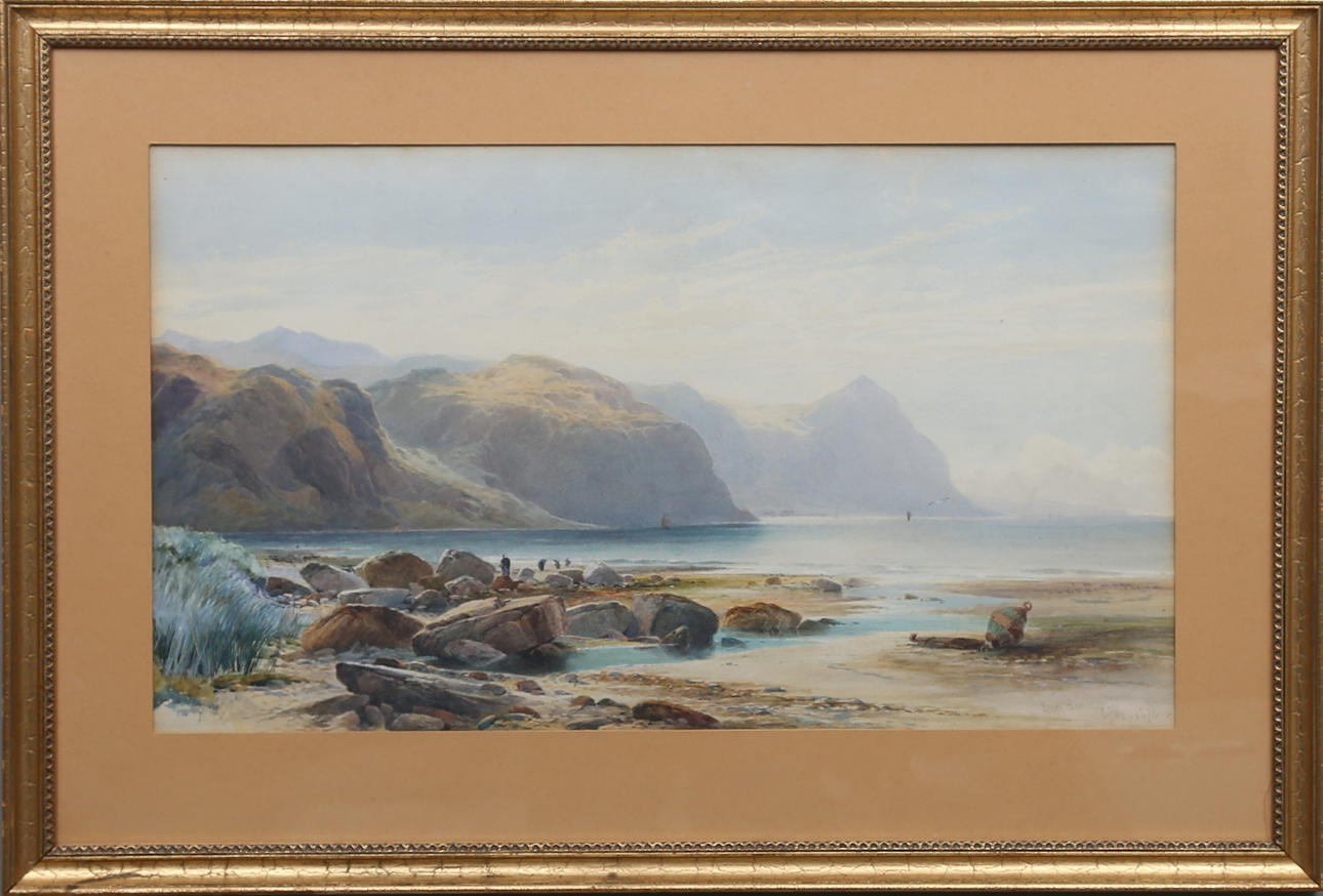 HENRY HARRIS. Beachscape Clifton. Watercolor. Signed and dated 1874.