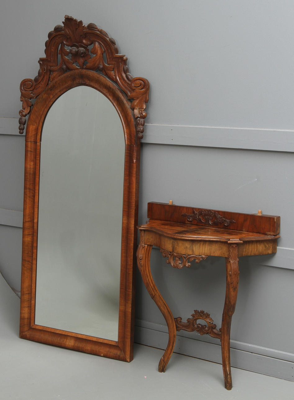 SPEGEL med konsolbord, nyrokoko, 1800-tal.