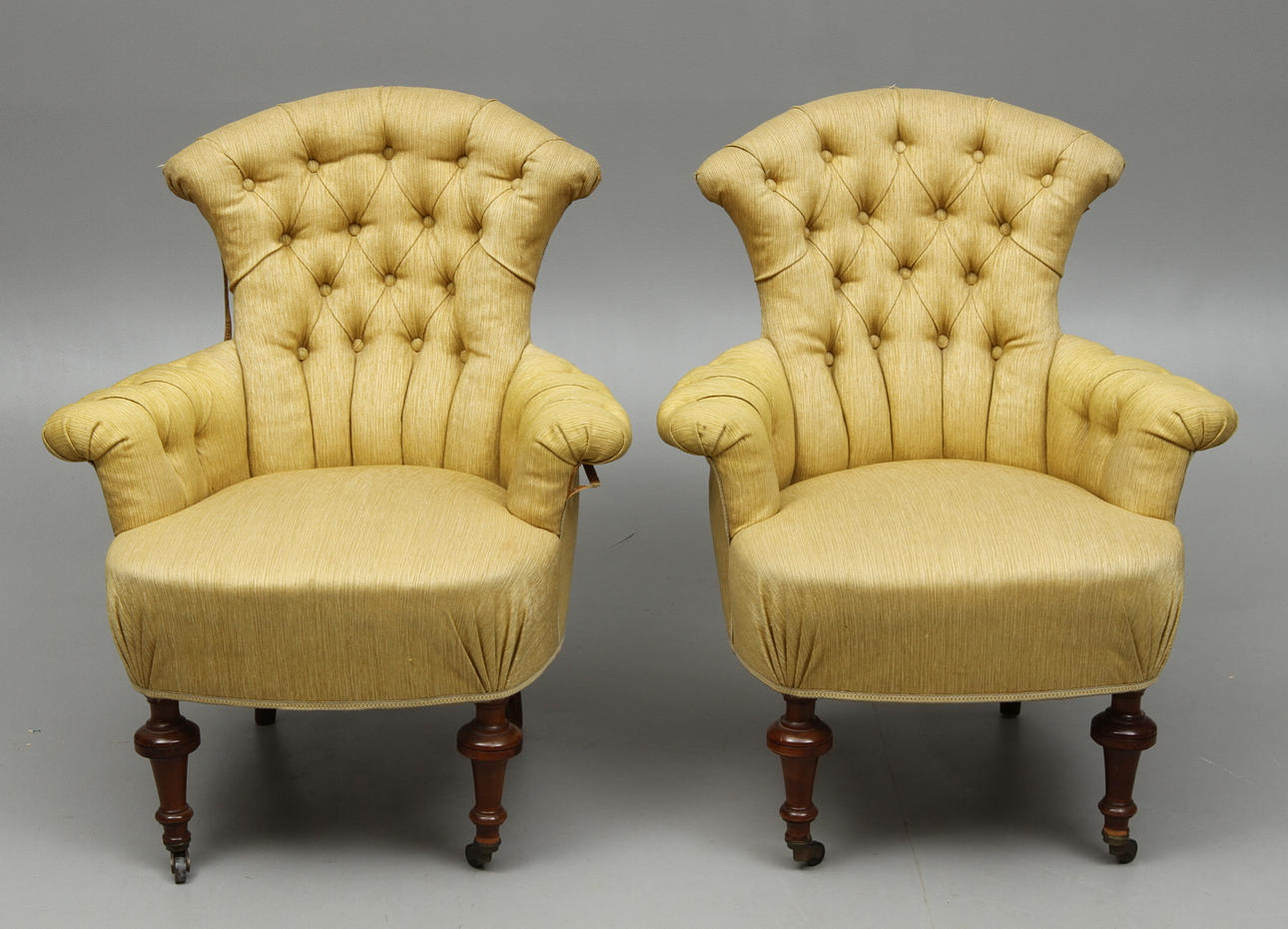 FÅTÖLJER, 1 par, 1800-tal.