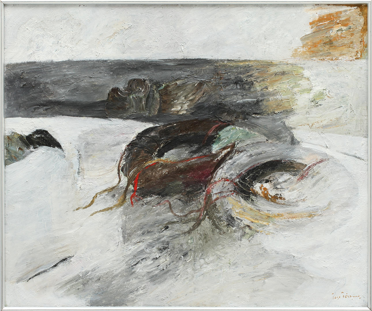 TAGE TÖRNING. Olja på duk, signerad.