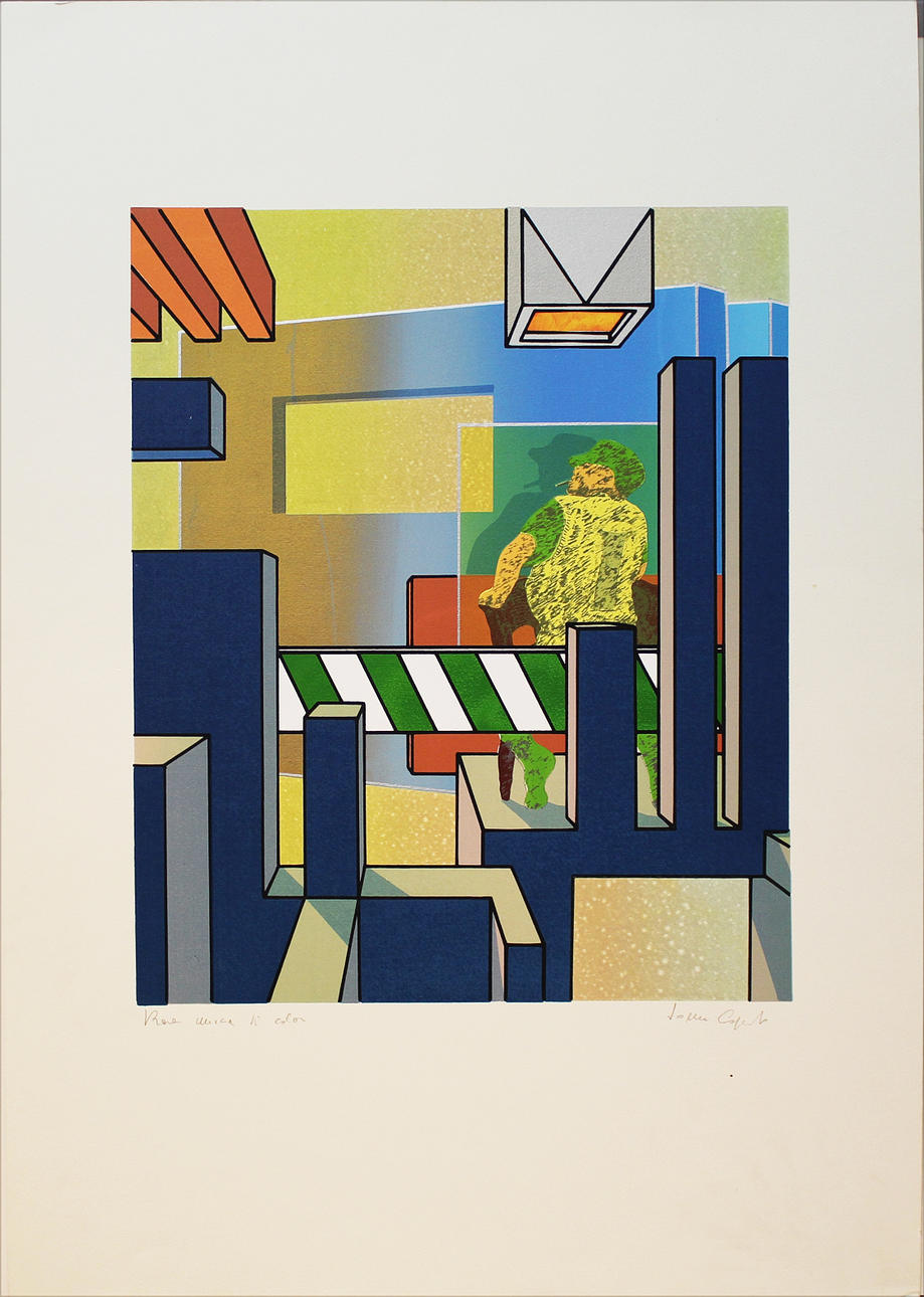 TONINO CAPUTO. Komposition. Serigrafi. Signerad.