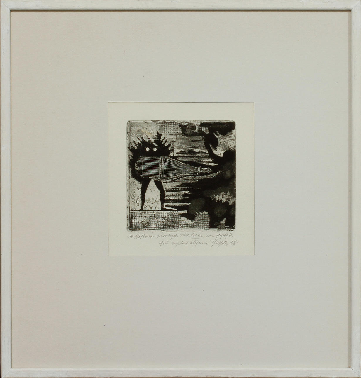 RAGNAR VON HOLTEN. Composition, etching, signed and dated -68.
