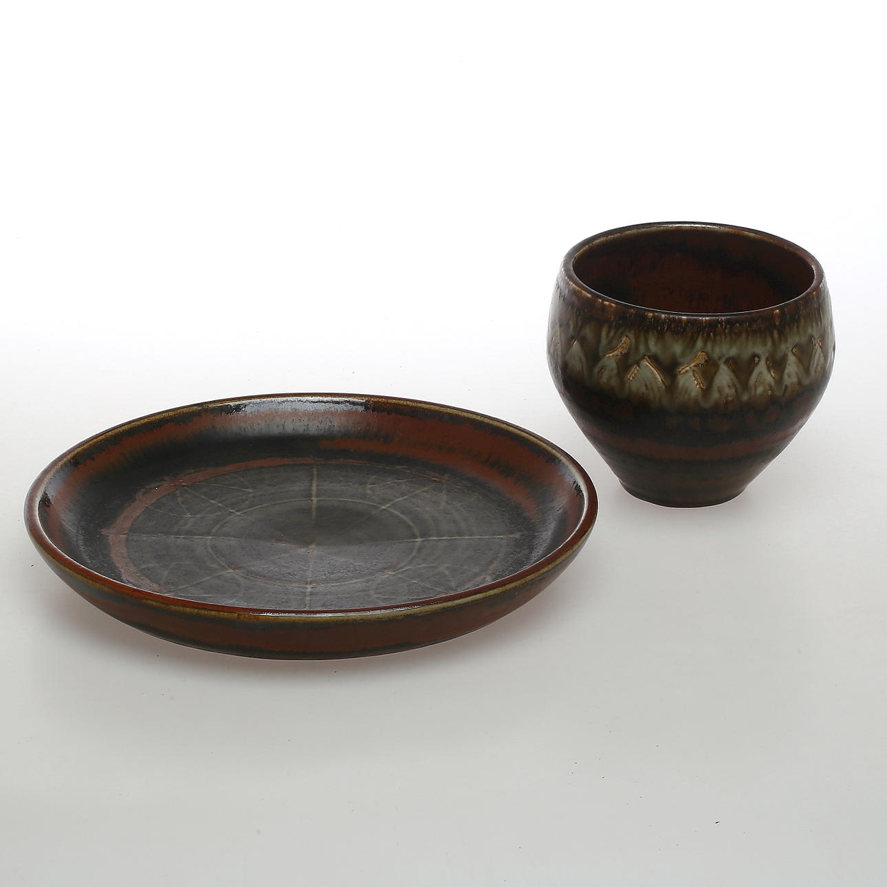 VAS samt FAT, stendogs, Carl-Harry Stålhane, Rörstrand, 1900-tal.