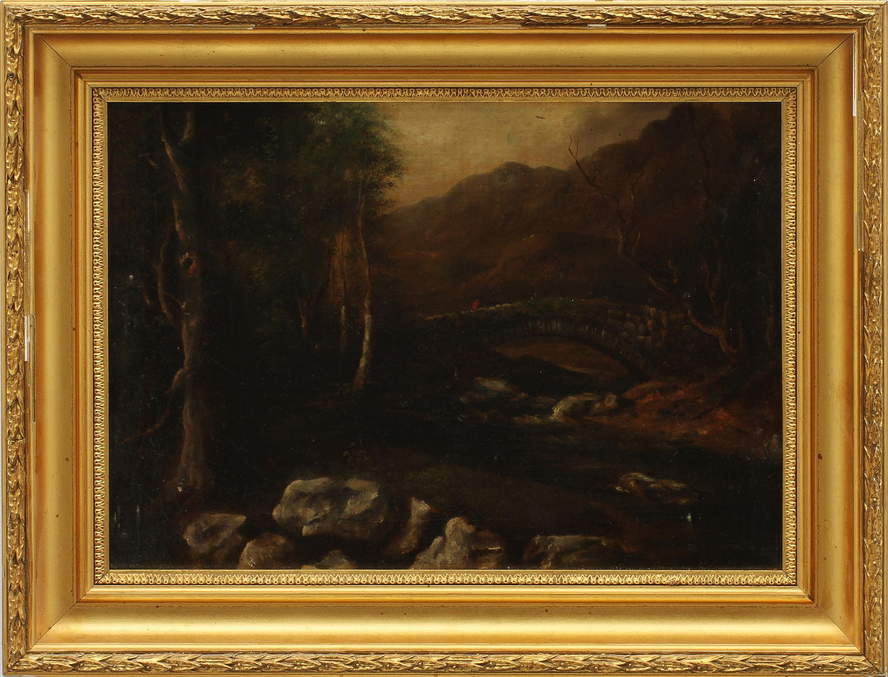 OKÄND KONSTNÄR. Olja på pannå.