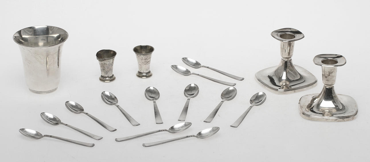 PARTI SILVER, bla Ljusstakar T. Eldh.