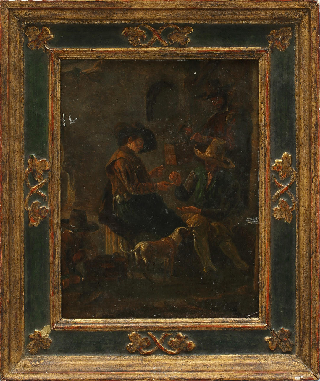 OKÄND KONSTNÄR. Olja på pannå.