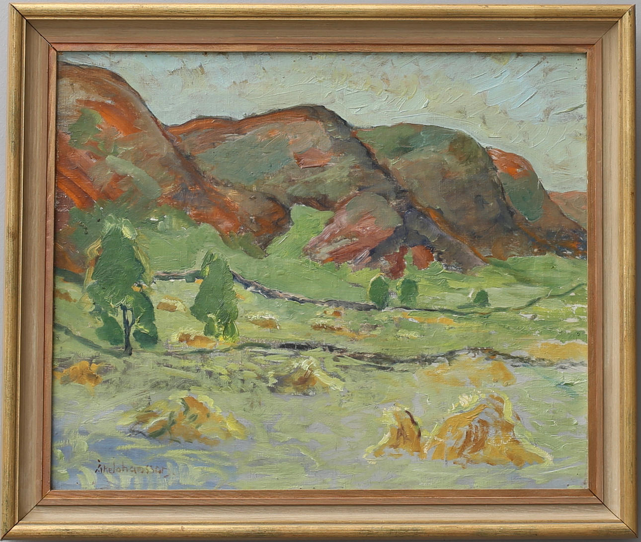 ÅKE JOHANSSON. Landscape, oil on canvas, signed.