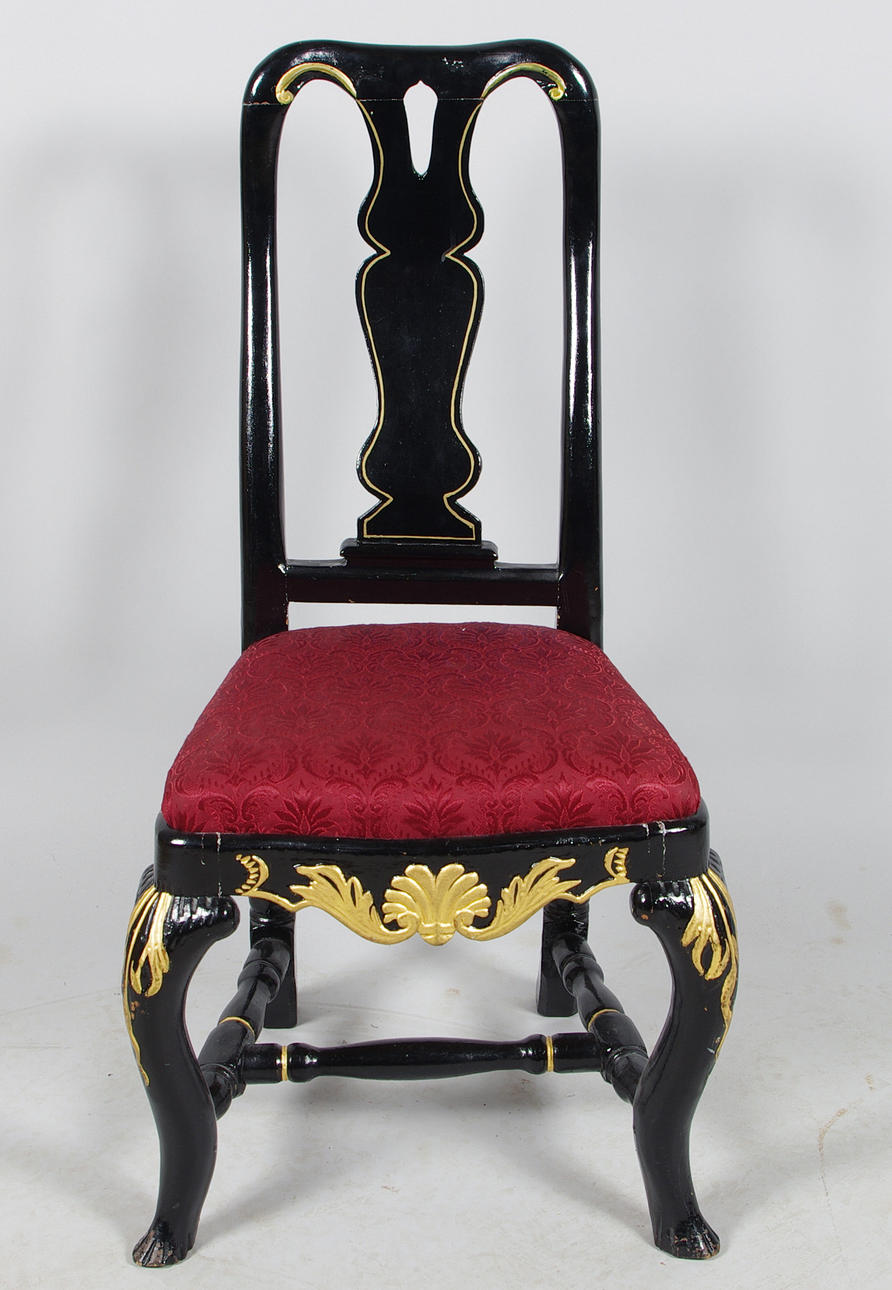 STOL, bondrokoko, svartmålad.