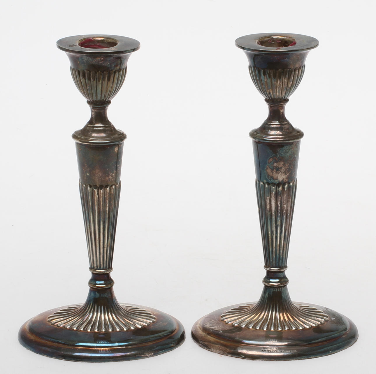 LJUSSTAKAR, ett par, sterlingsilver, C.G. Hallberg.