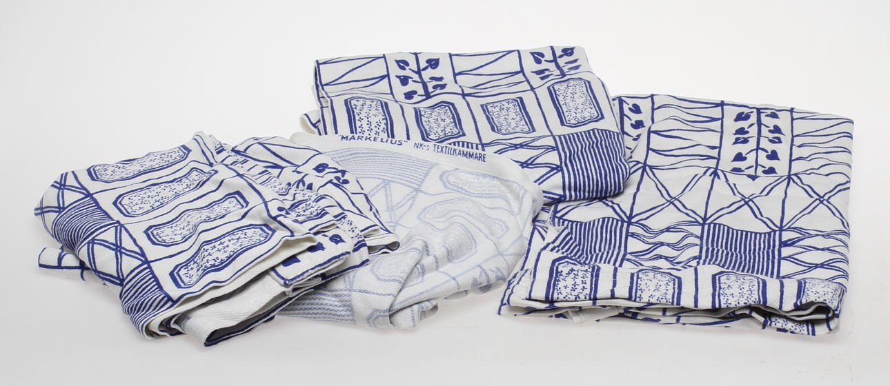 GARDINVÅDER, 4 st, Sven Markelius, NK:s textilkammare, 1900-talets andra hälft.