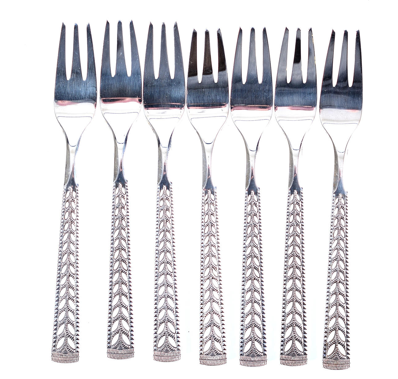 TÅRTGAFFLAR, 7 st, silver, Norge.