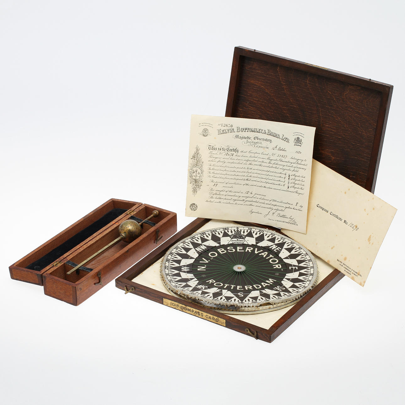 NAUTICA, 2 delar, densitetsmätare och kompass.