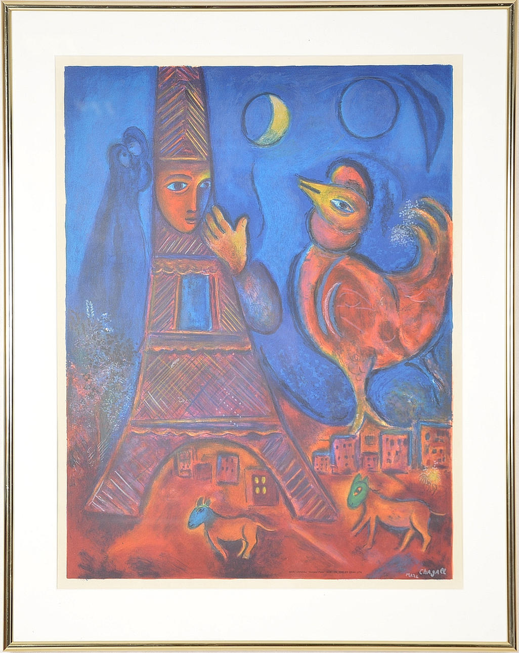 MARC CHAGALL. EFTER. Färglitografi.