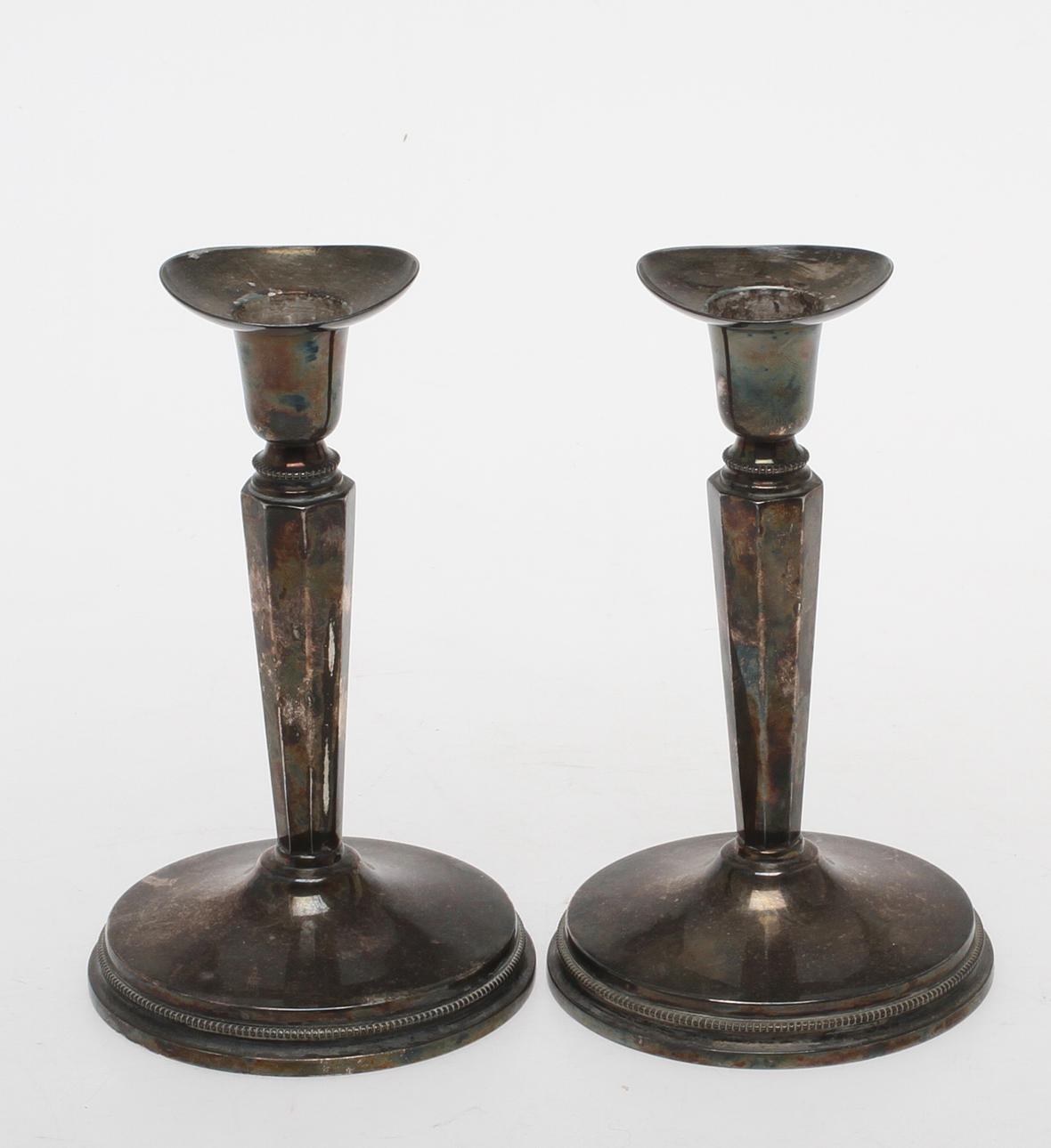 LJUSSTAKAR, ett par, silver, MGAB, Uppsala, 1963.