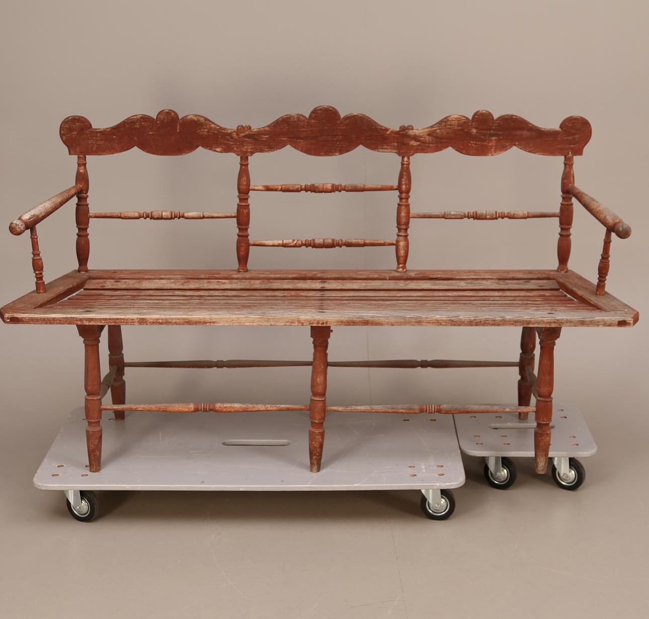 TRÄDGÅRDSSOFFA, trä, rödbrun, 18-/1900-tal.