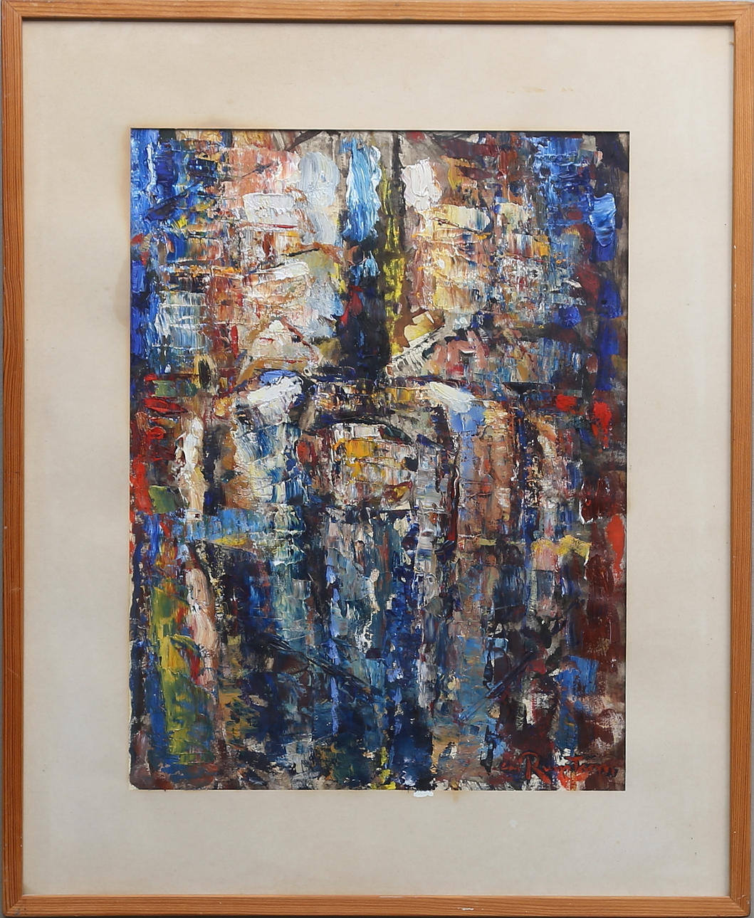 CARL HERMAN RUNNSTRÖM. Mixed media, "light play", signed.