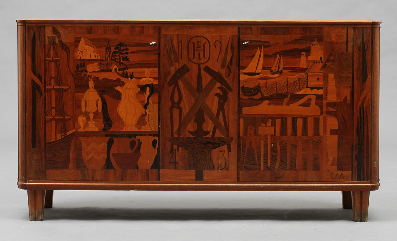 CARL MALMSTEN. Sideboard, Statens Hantverksinstitut år 1943.