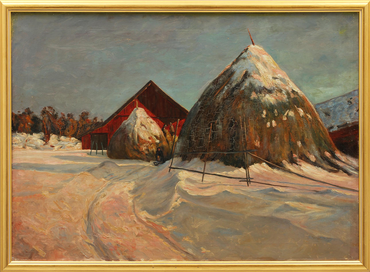 OKÄND KONSTNÄR, olja på duk, 1800-talets slut.