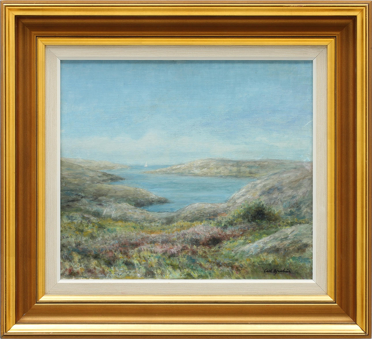 CARL BJERKÅS. Olja på duk, signerad.