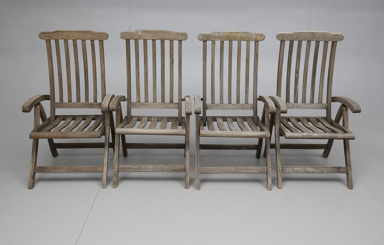 GARTENSTÜHLE, 4 Stück, Jutlandia, Teak.