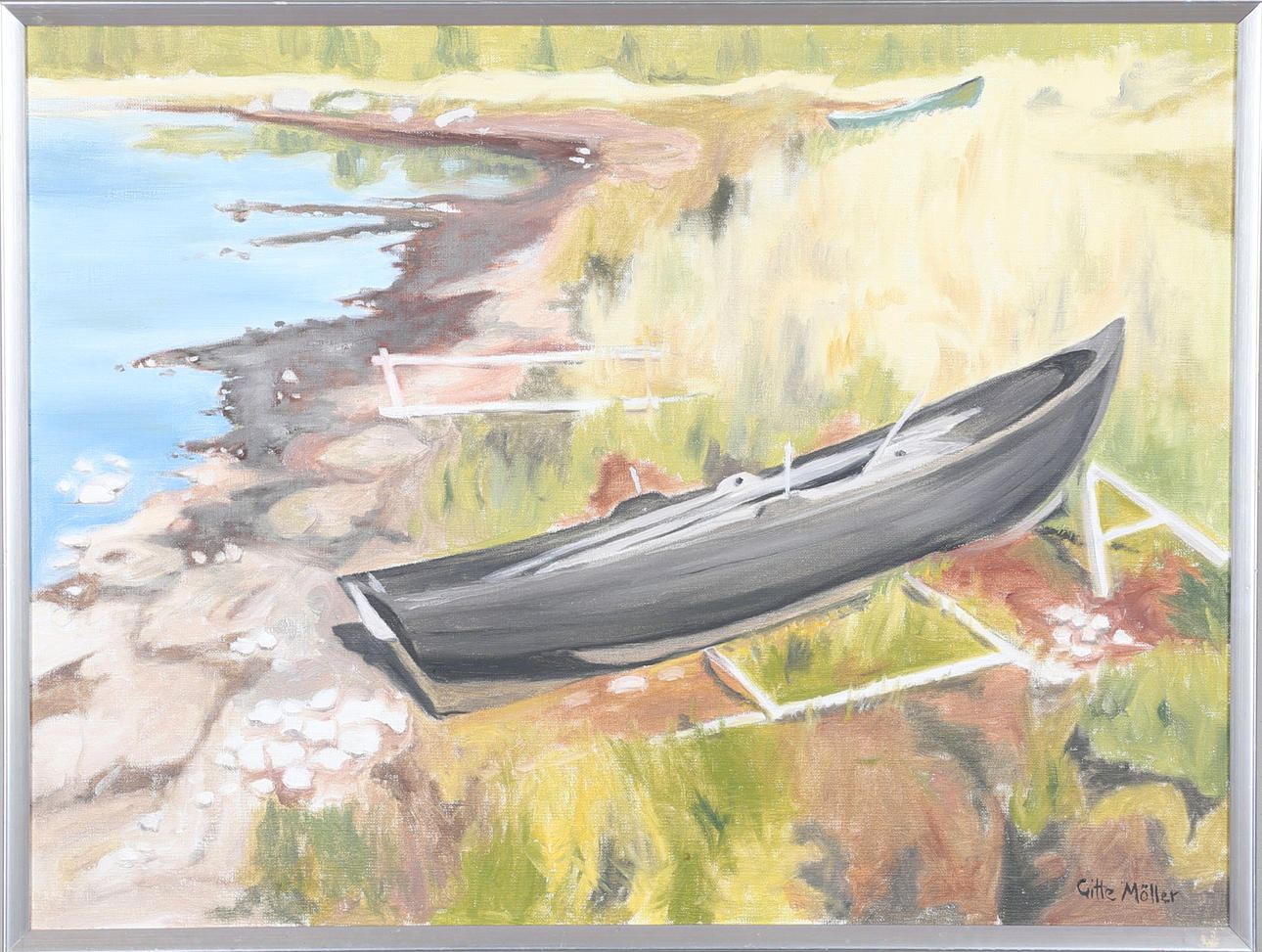 GITTE MÖLLER. olja på duk, signerad.