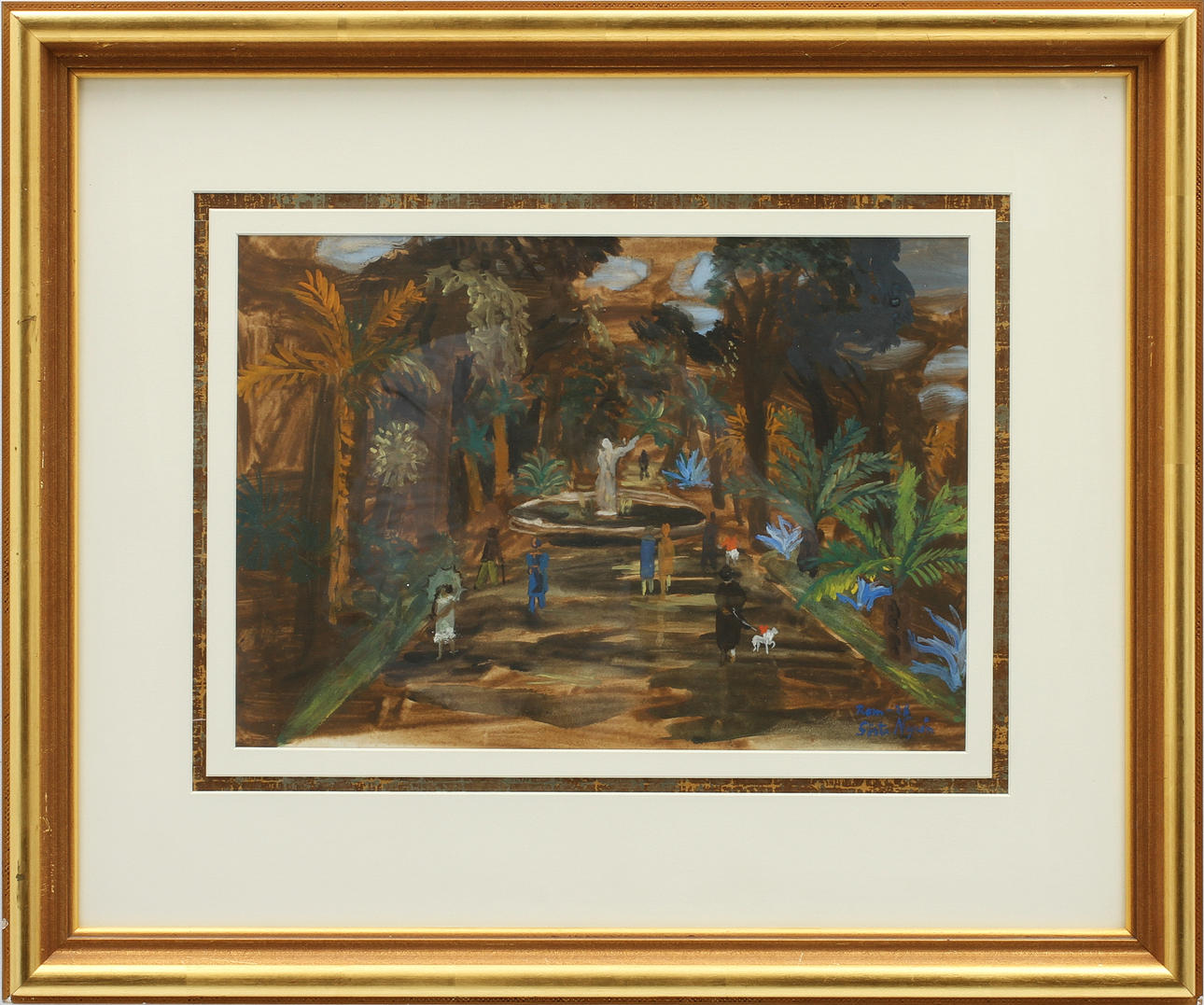 GÖSTA NYRÉN. Akvarell, signerad Rom-28.