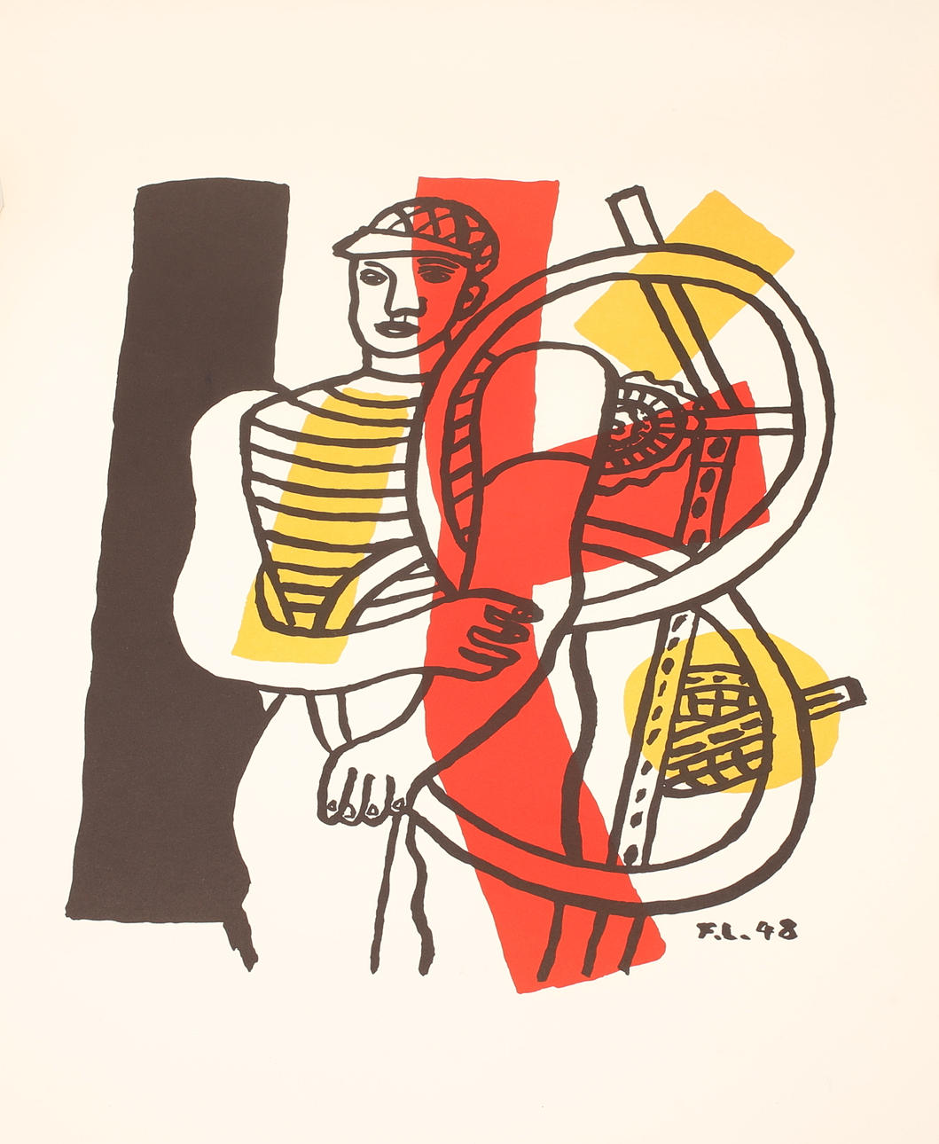 FERNAND LEGER, Siebdruck. in Blech signiert.