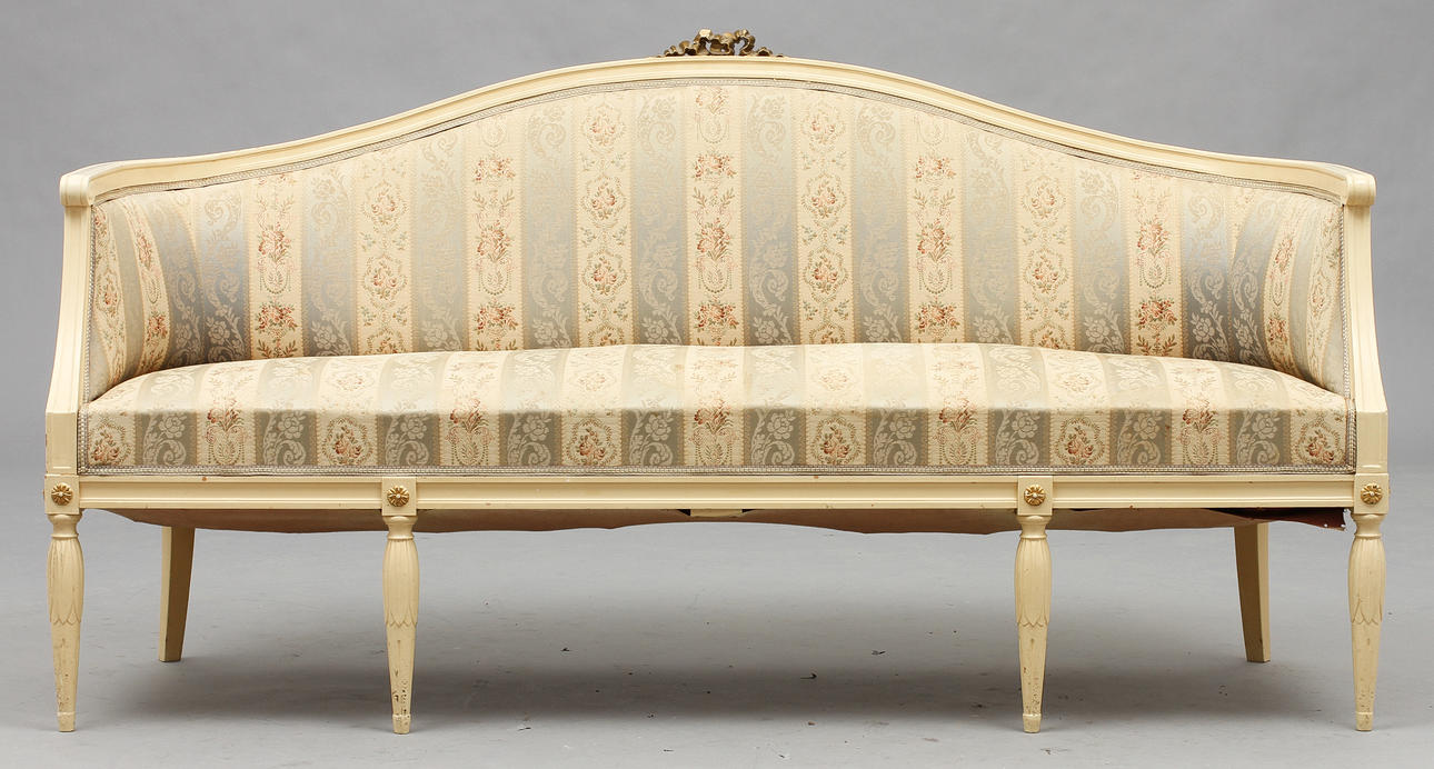 BADKARSSOFFA, gustaviansk stil.