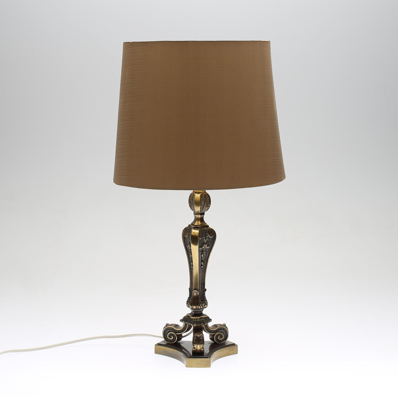 TABLE LAMP, bronze, Einar Bäckströms, Malmö, mid-20th century.