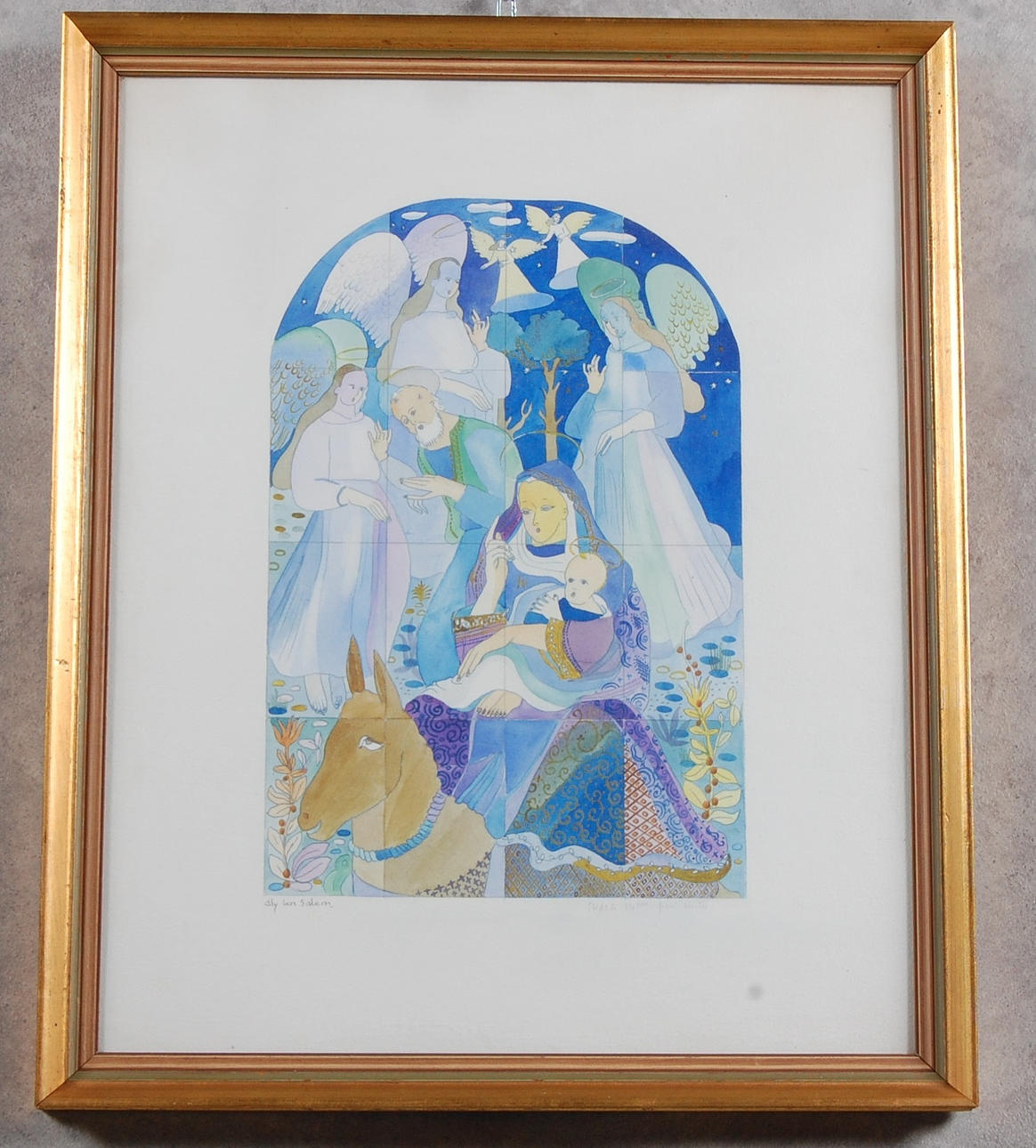 ALY BEN SALEM. gouache, signerad.