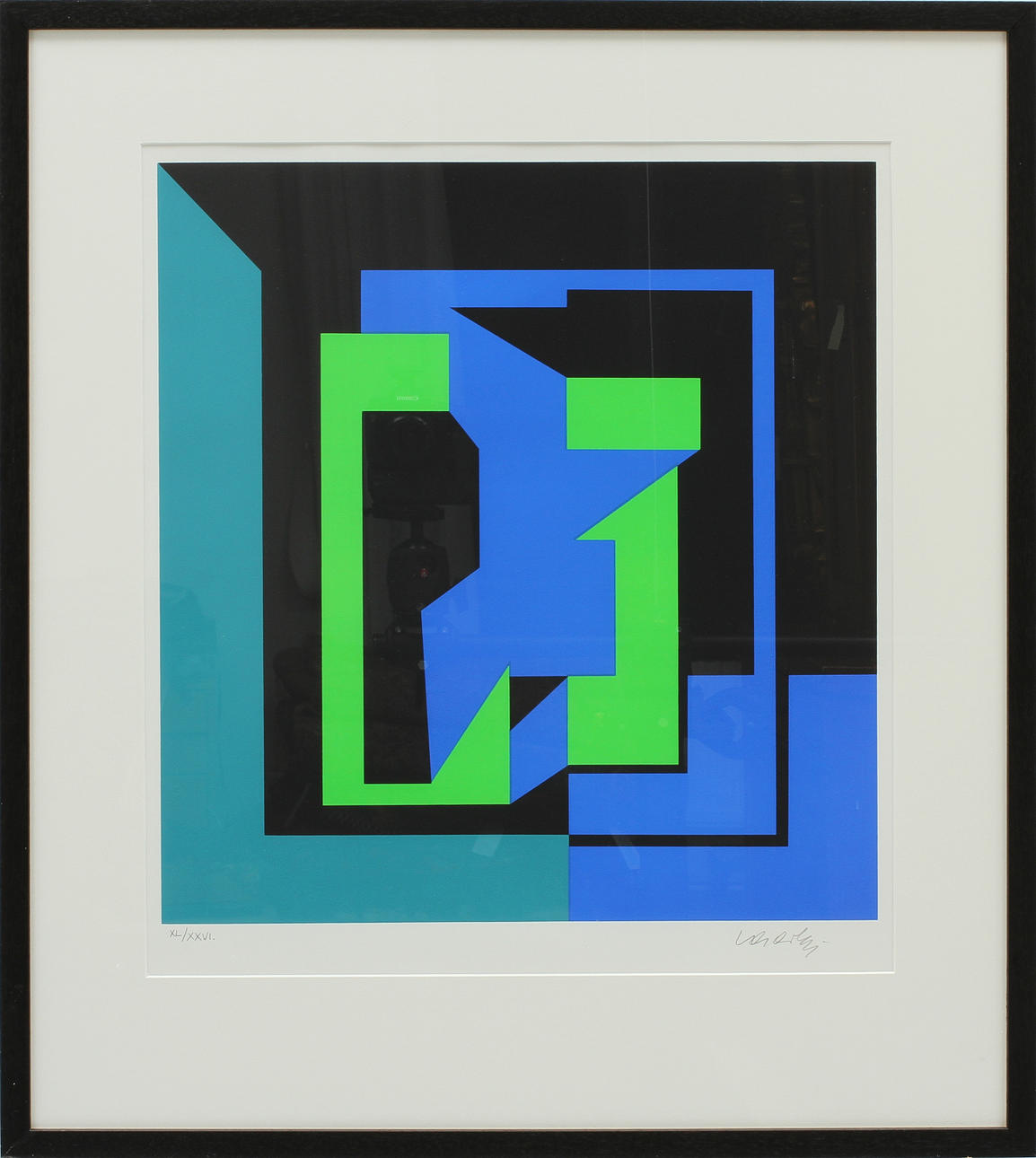 VICTOR VASARELY. Färgserigrafi, signerad och numrerad, XL/XXVI.