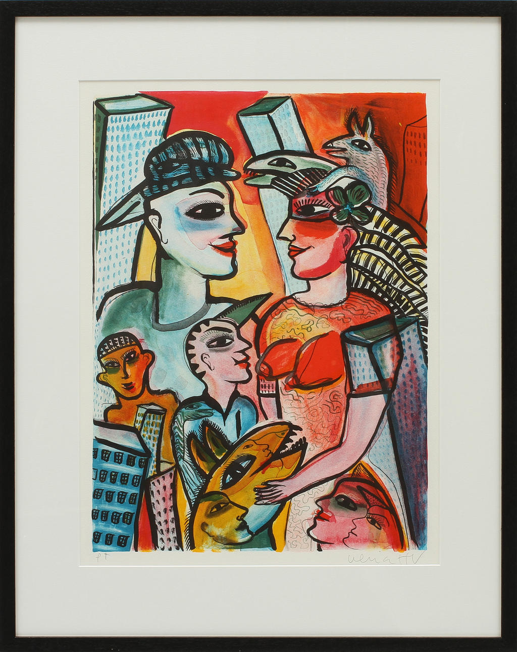 ULRICA HYDMAN-VALLIEN. Färglitografi, signerad, provtryck.