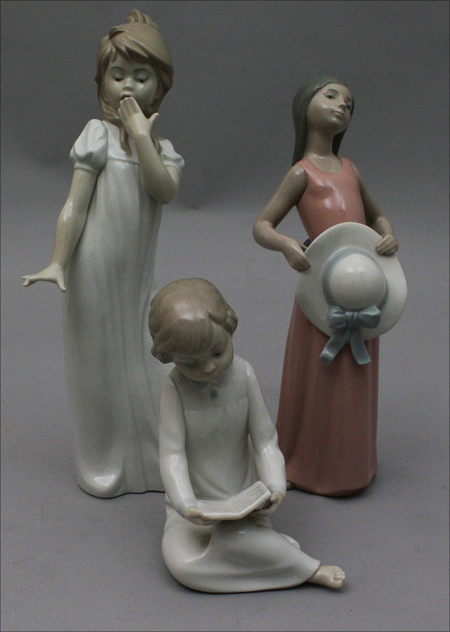 PARTI FIGURINER (3). Porslin. Märkta Ladro och Zaphir. Made in Spain.