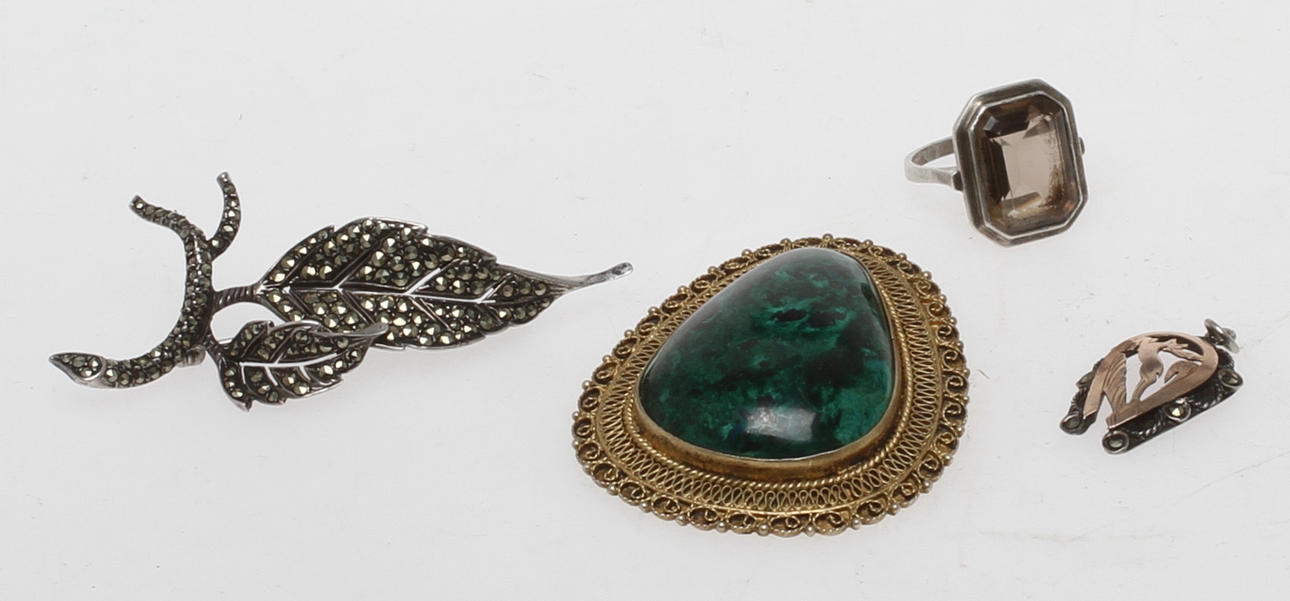 SMYCKEN, 4 delar, silver, 1900-tal.