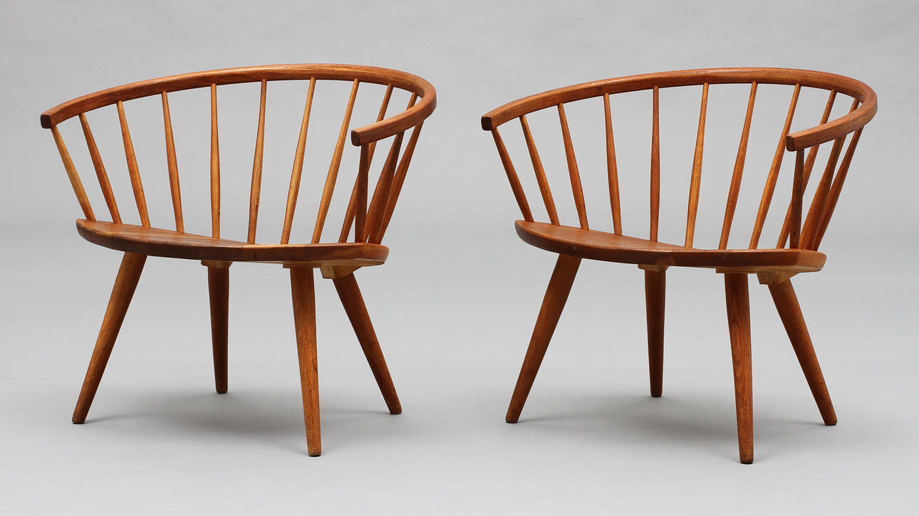 YNGVE EKSTRÖM. Karmstolar, ett par, "Arka".