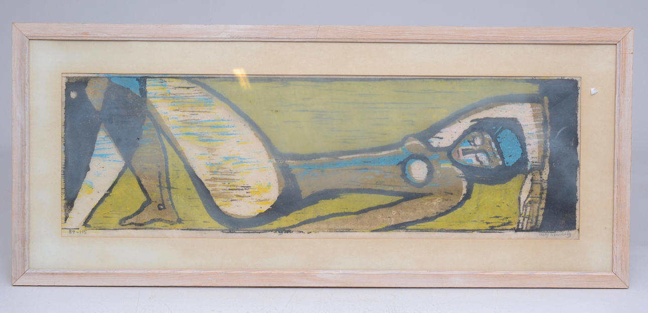 MAJ HEMBERG. Aktstudie, Klingentechnik.