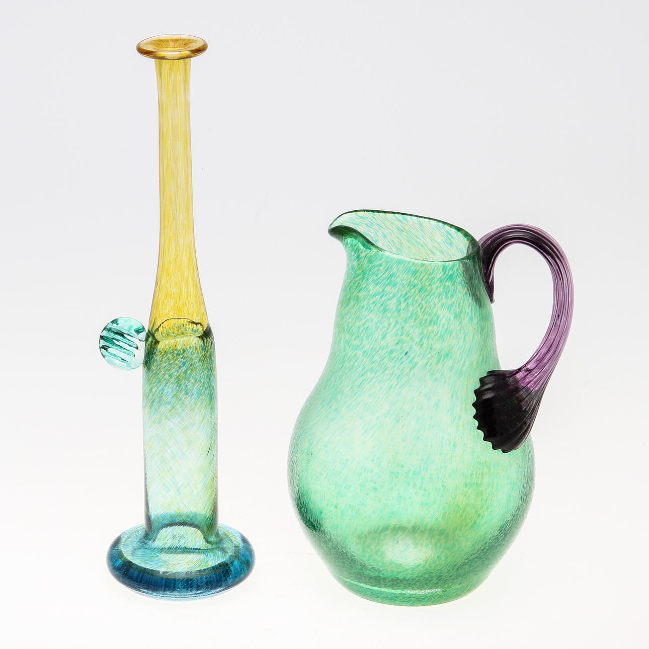 VAS SAMT KARAFF, Bertil Vallien samt Gunnal Sahlin, Kosta Boda.