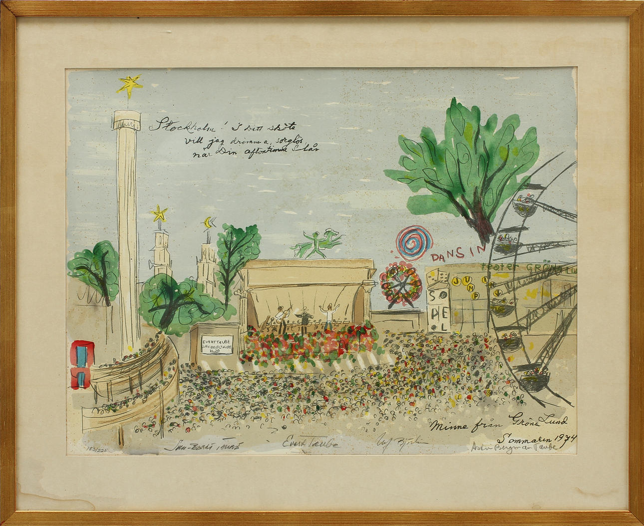 ASTRI BERGMAN-TAUBE. Färglitografi, signerad och numrerad 183/225.