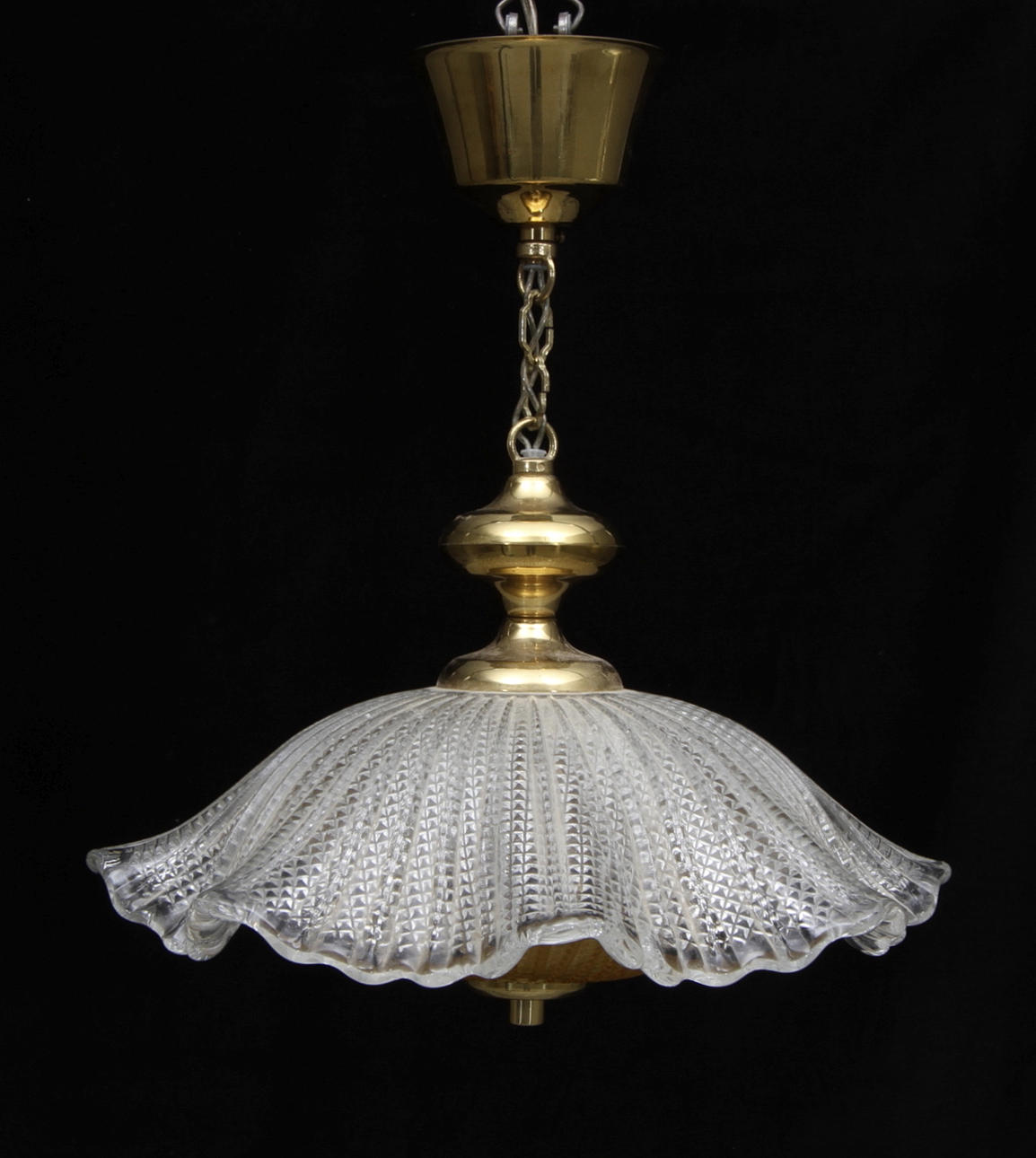 TAKLAMPA, glas, möjligen Orrefors.