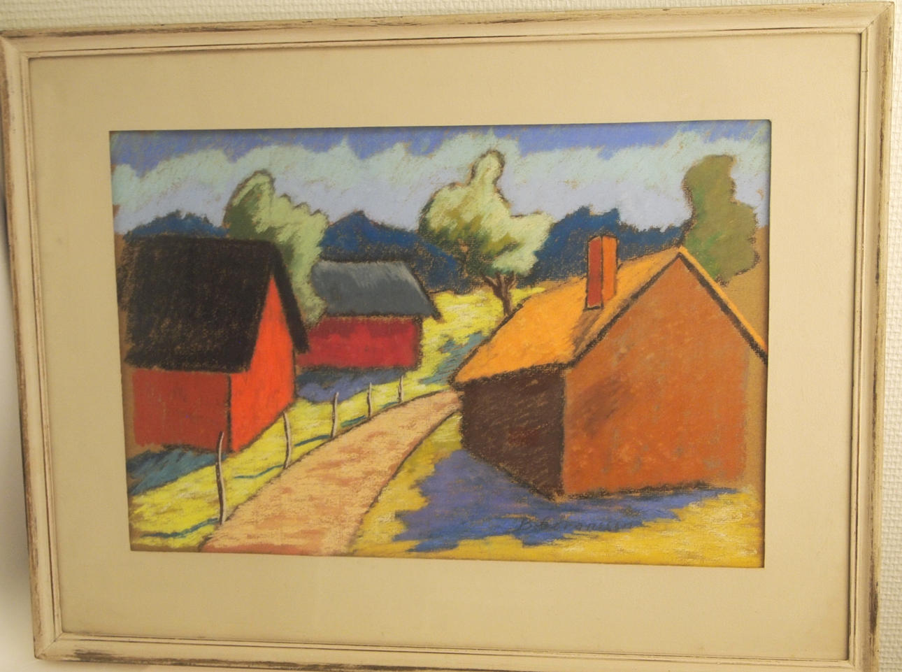 BROR GÖRANSSON. Landscape, pastel, signed B. Göransson.
