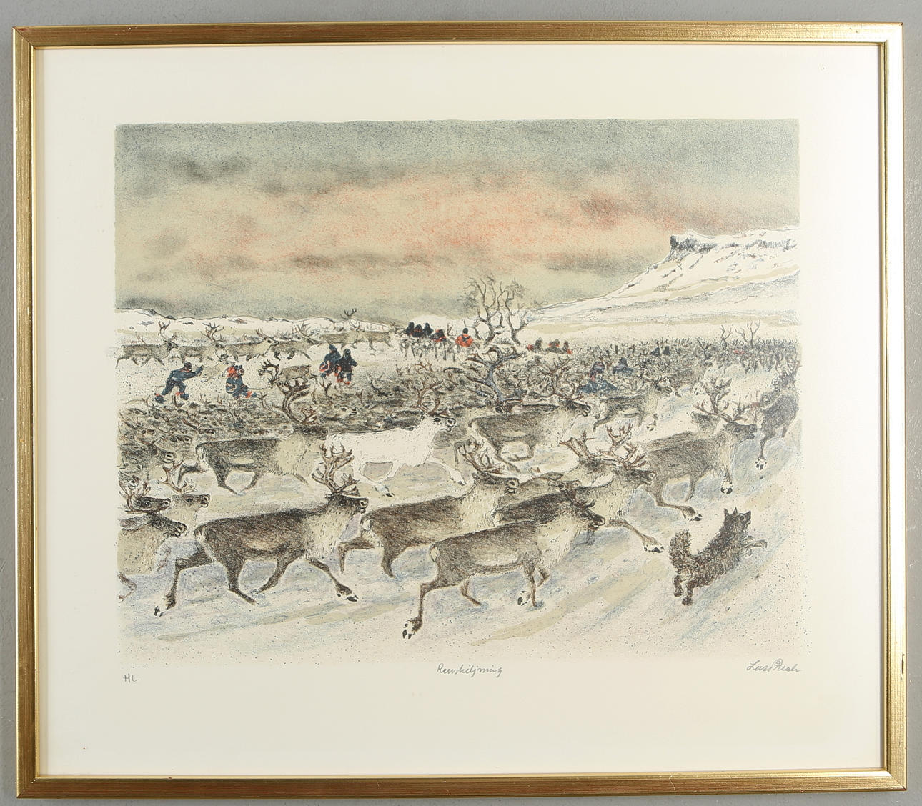 LARS PIRAK. "Separation", color lithograph, signed, HC.