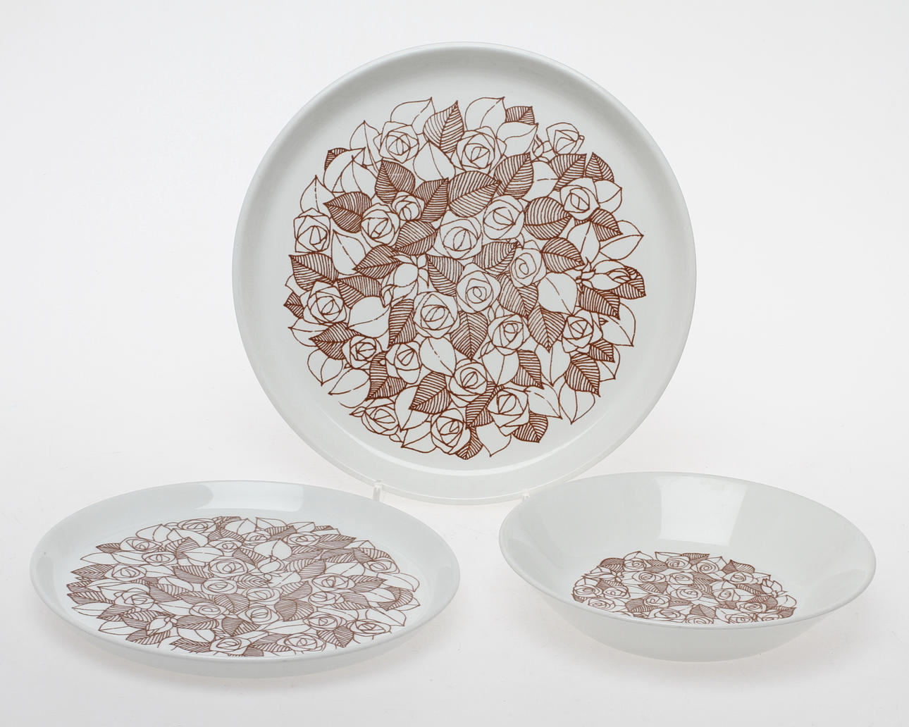 SERVISDELAR, ca 21 delar, "Rosenfält" Stig Lindberg Gustavsberg.