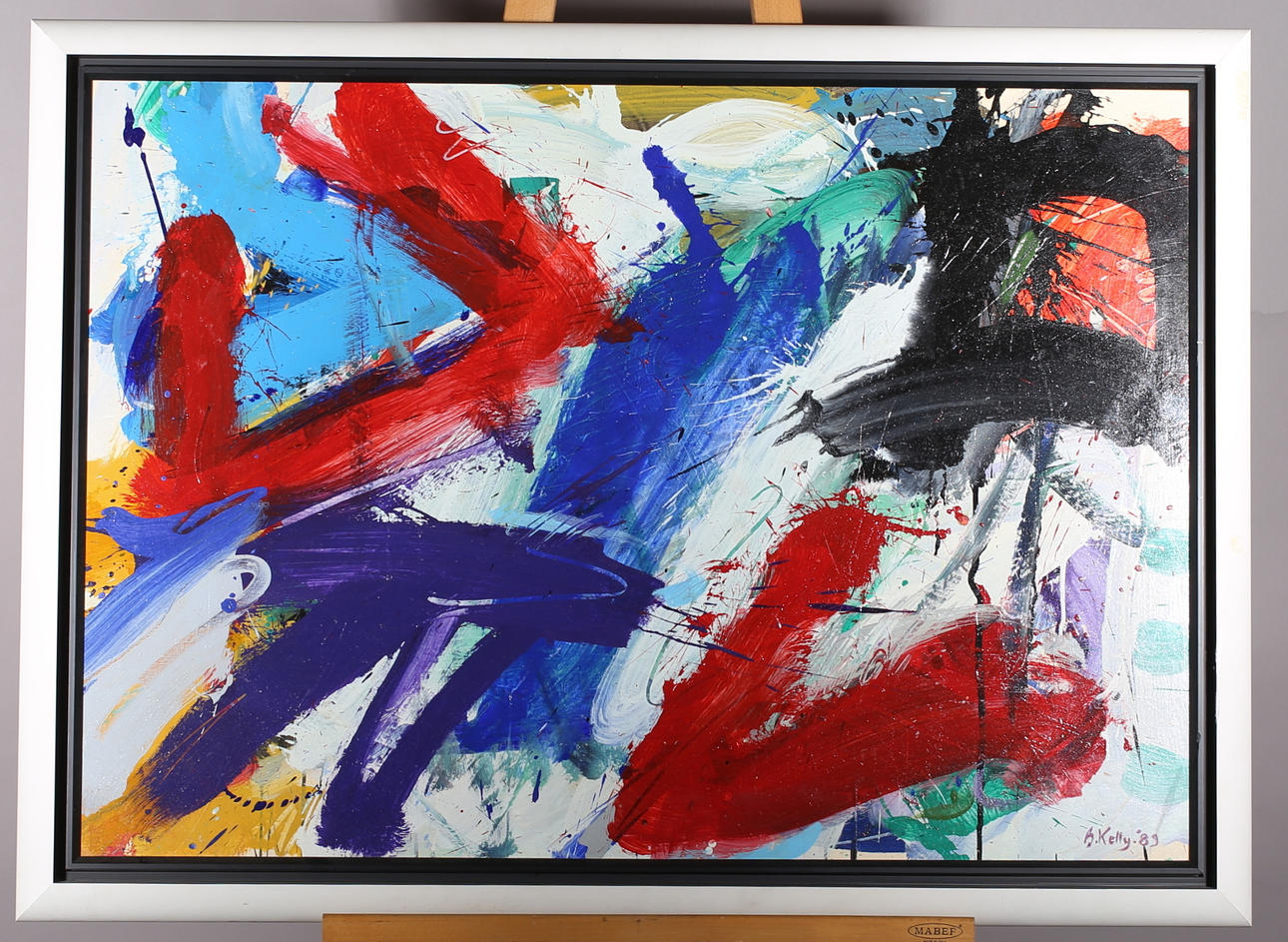 UNBEKANNTER KÜNSTLER. Olie på spånplade.