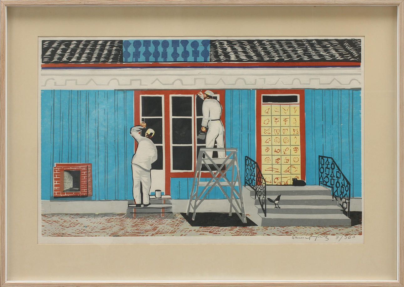 SVEN LJUNGBERG. Färgträsnitt, signerad och numrerad 8/360.