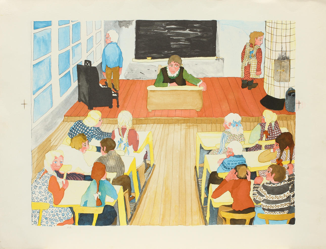 THELMA PAANANEN. Färglitografi, signerad och daterad 1977.